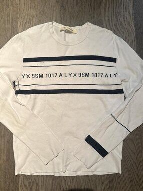 1017 ALYX 9SM Black/White Sweater XS (Barely Used) Authentic